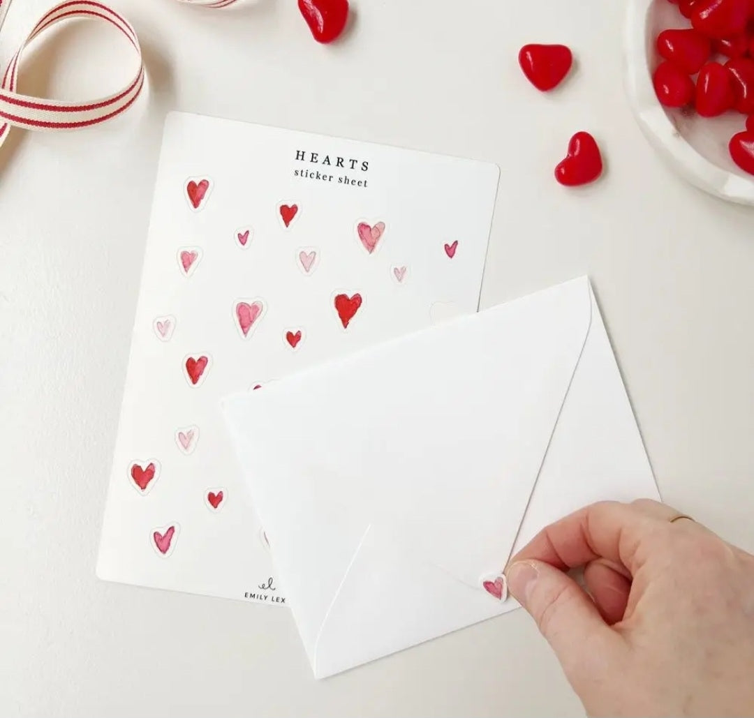 Valentine's Sticker Sheet Set emily lex designs