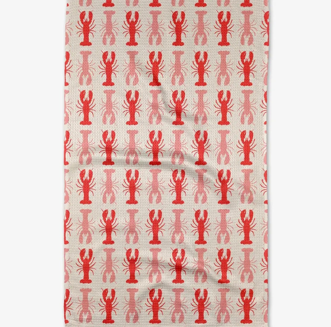 Geometry Lobster Tea Towel