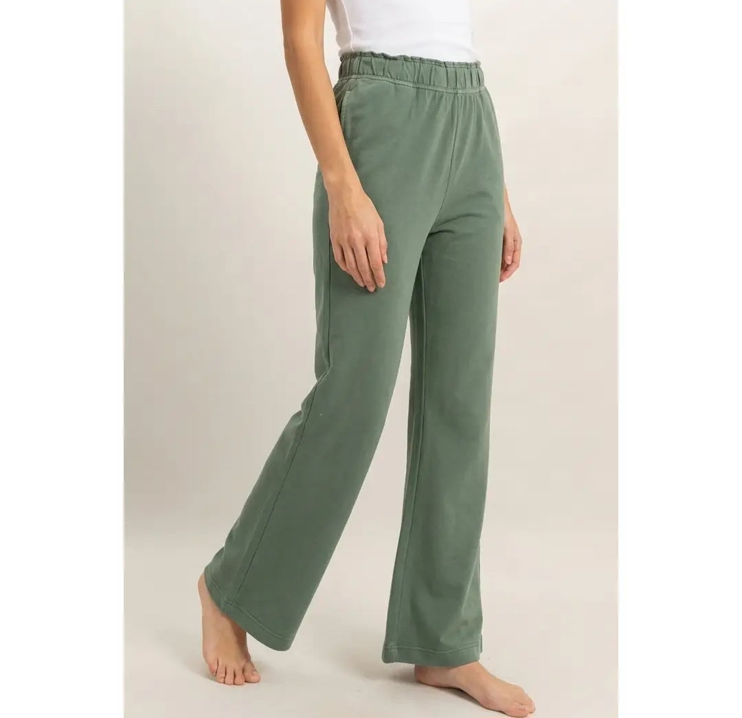 Long Weekend Athleisure Pant in Dusty Olive Green