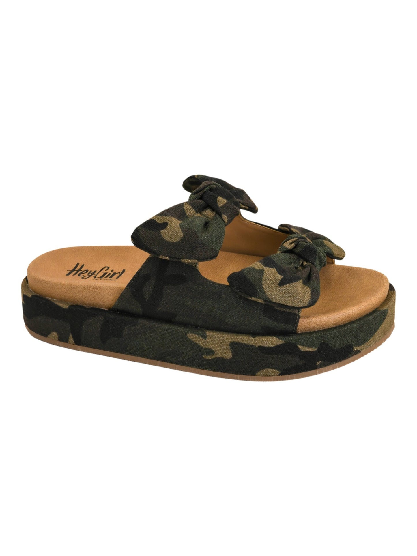 Corkys Lil Bit Knotty Camo Slide Sandals