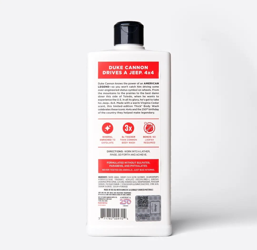 Duke Cannon Jeep Brand Body Wash American Legend