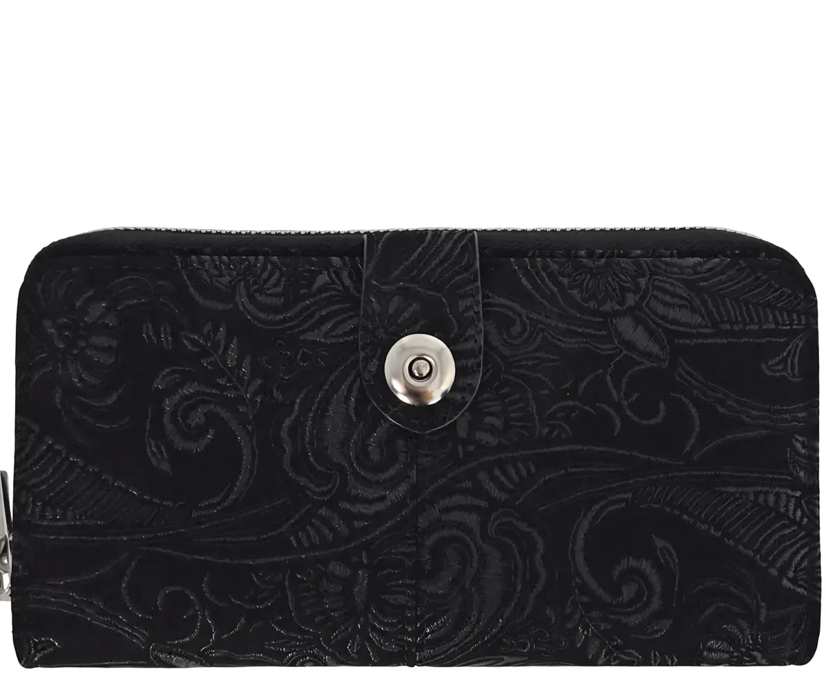 Eleanor Wallet Black Paisley