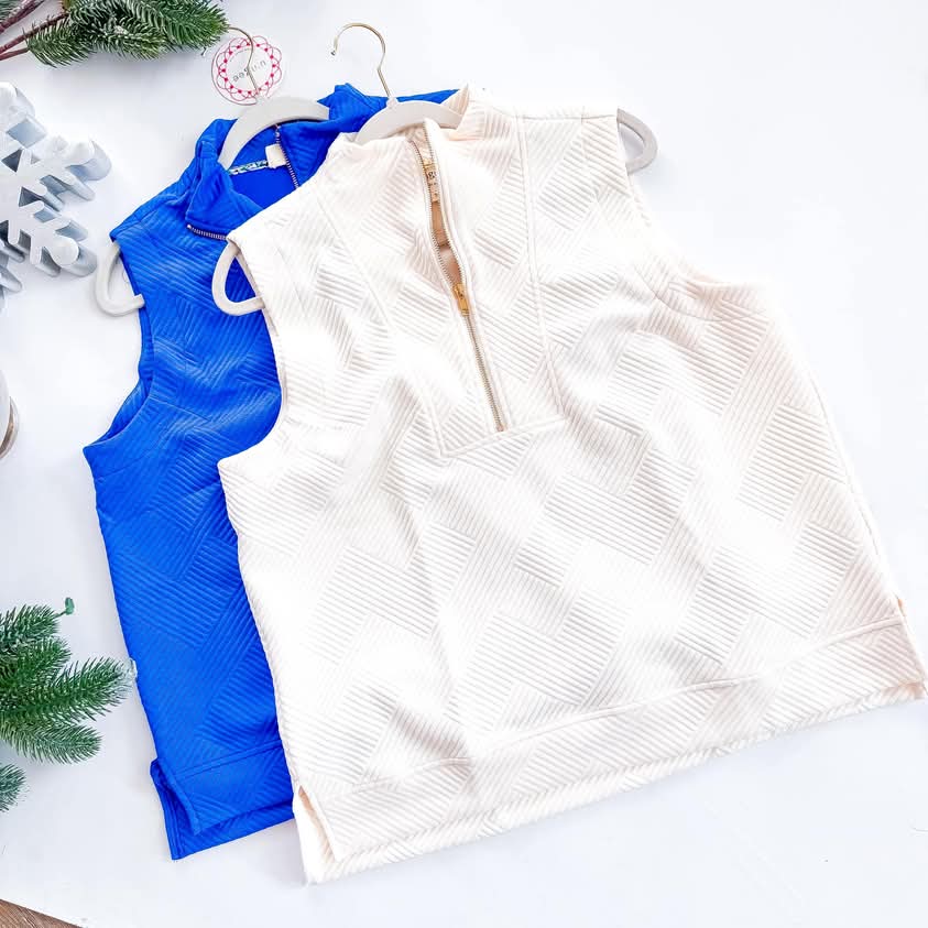 Half Zip Blue Pullover