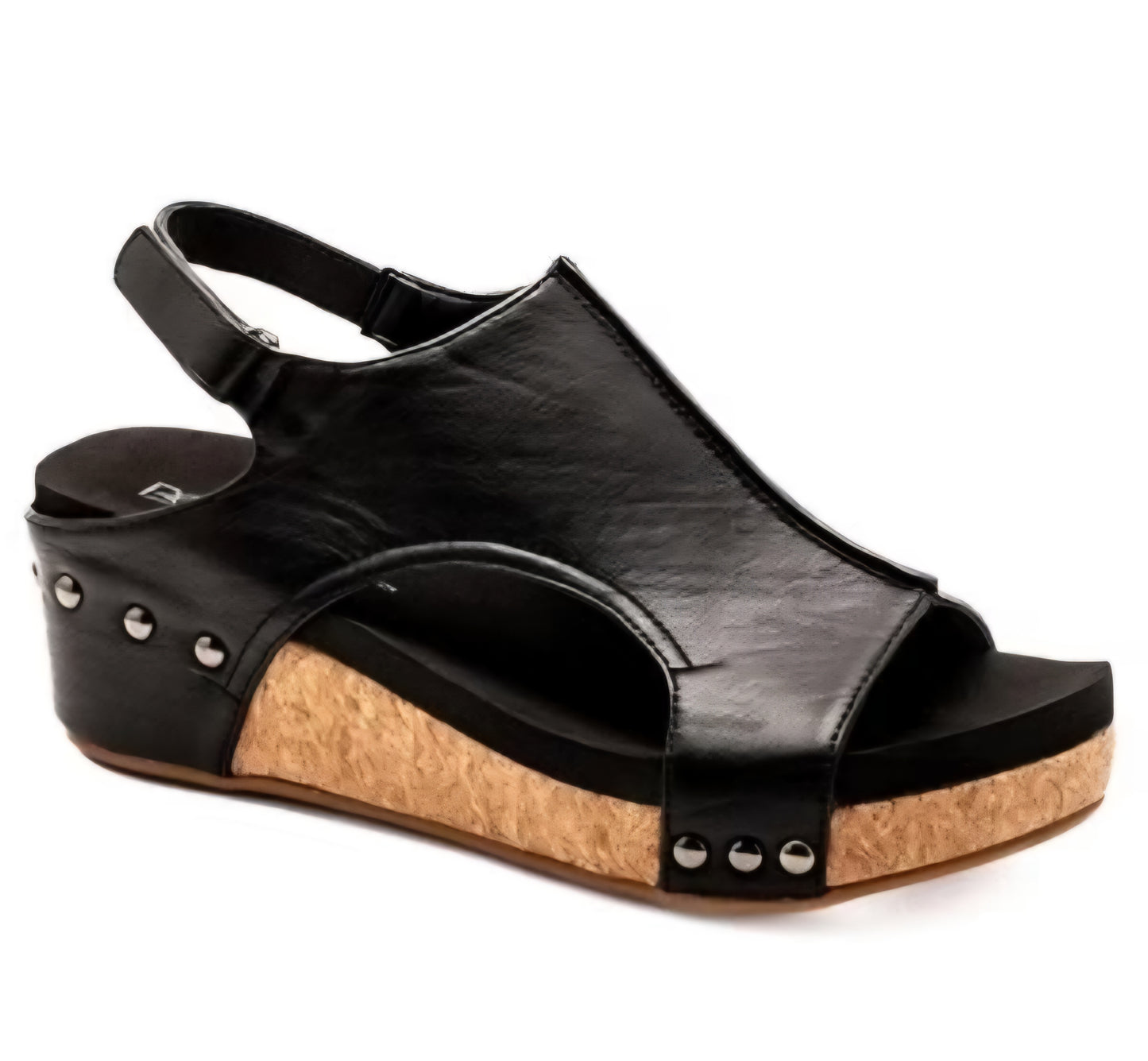 Corkys "Volta ll" Black Wedge Sandal