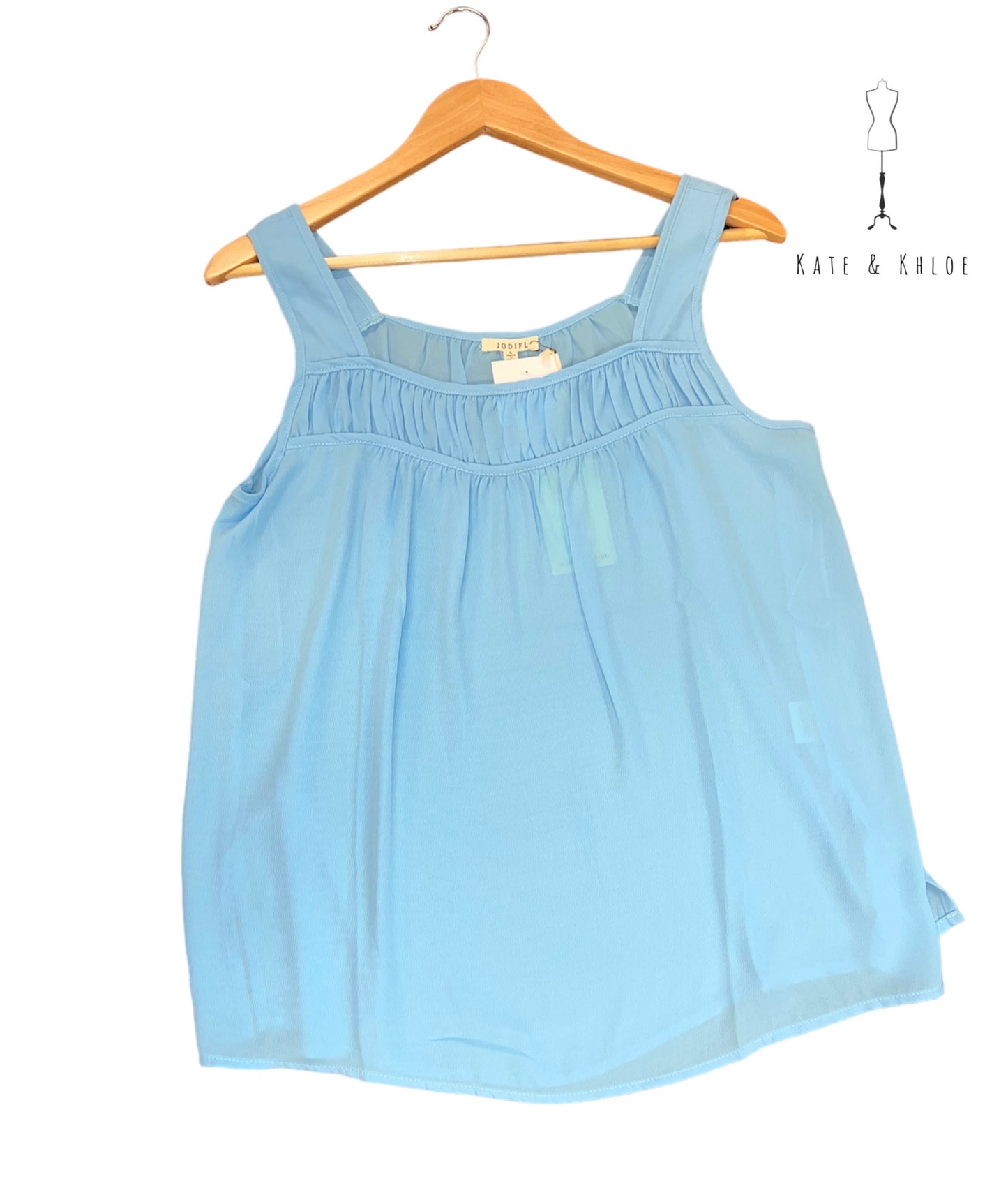Solid Ruched Square Neck Tank Top