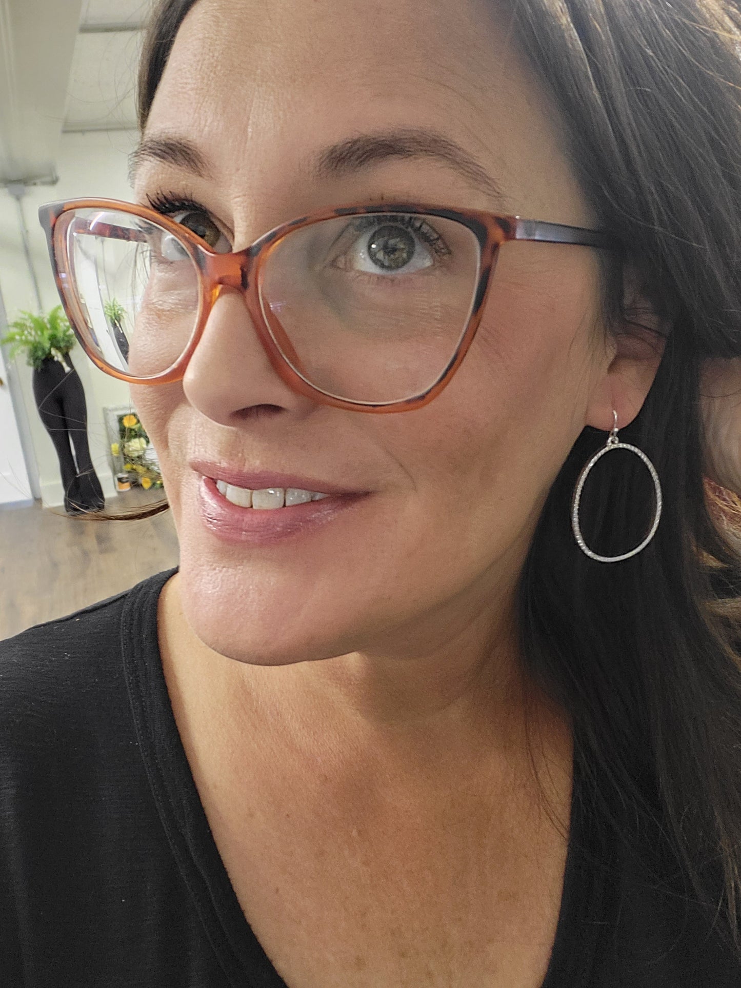 Crystal Teardrop Earrings - Silver