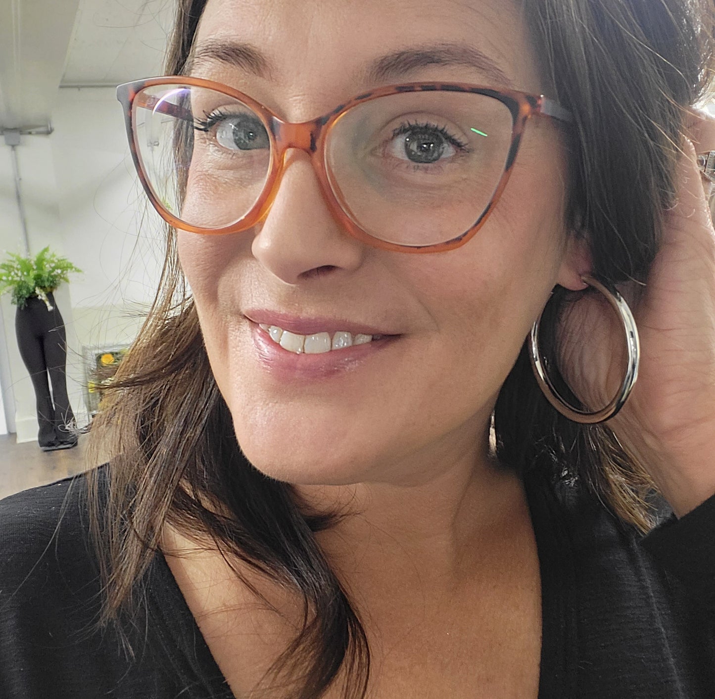 2" Silver Hoop Earrings