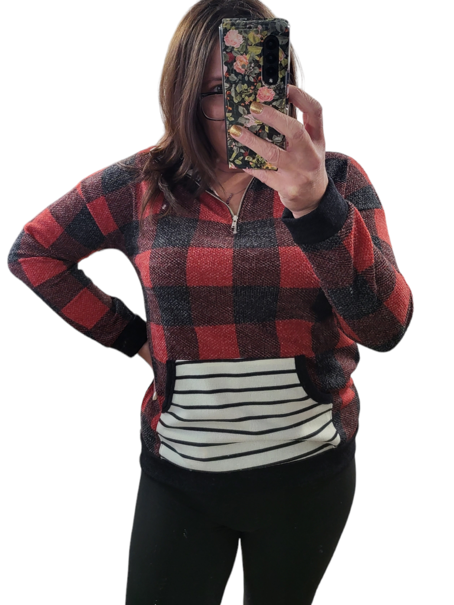 All I Want Buffalo Plaid Pullover