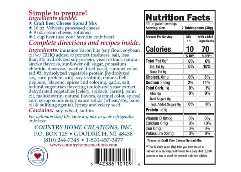 Craft Cheese Spread Mix