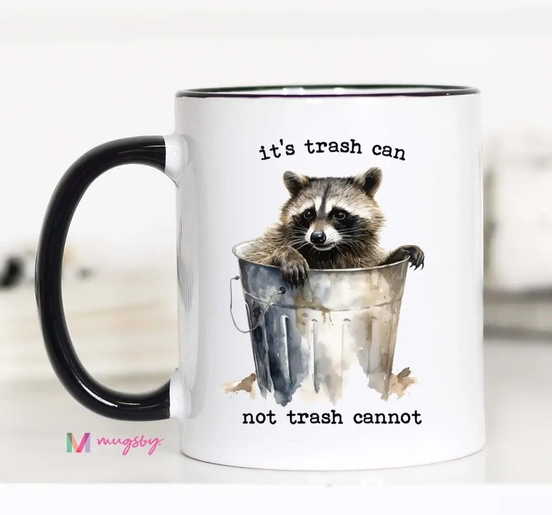 Raccoon trash Can Coffee Mug