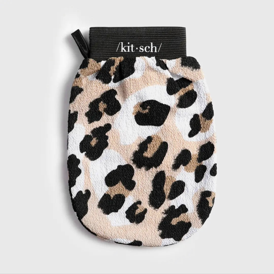 Kitsch Leopard Print Exfoliating Glove