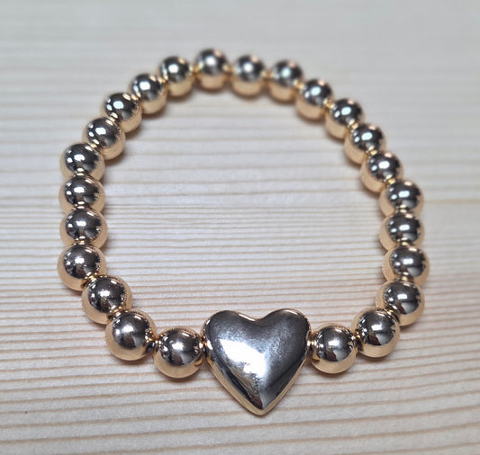 Bubble Heart Stretch Bracelet