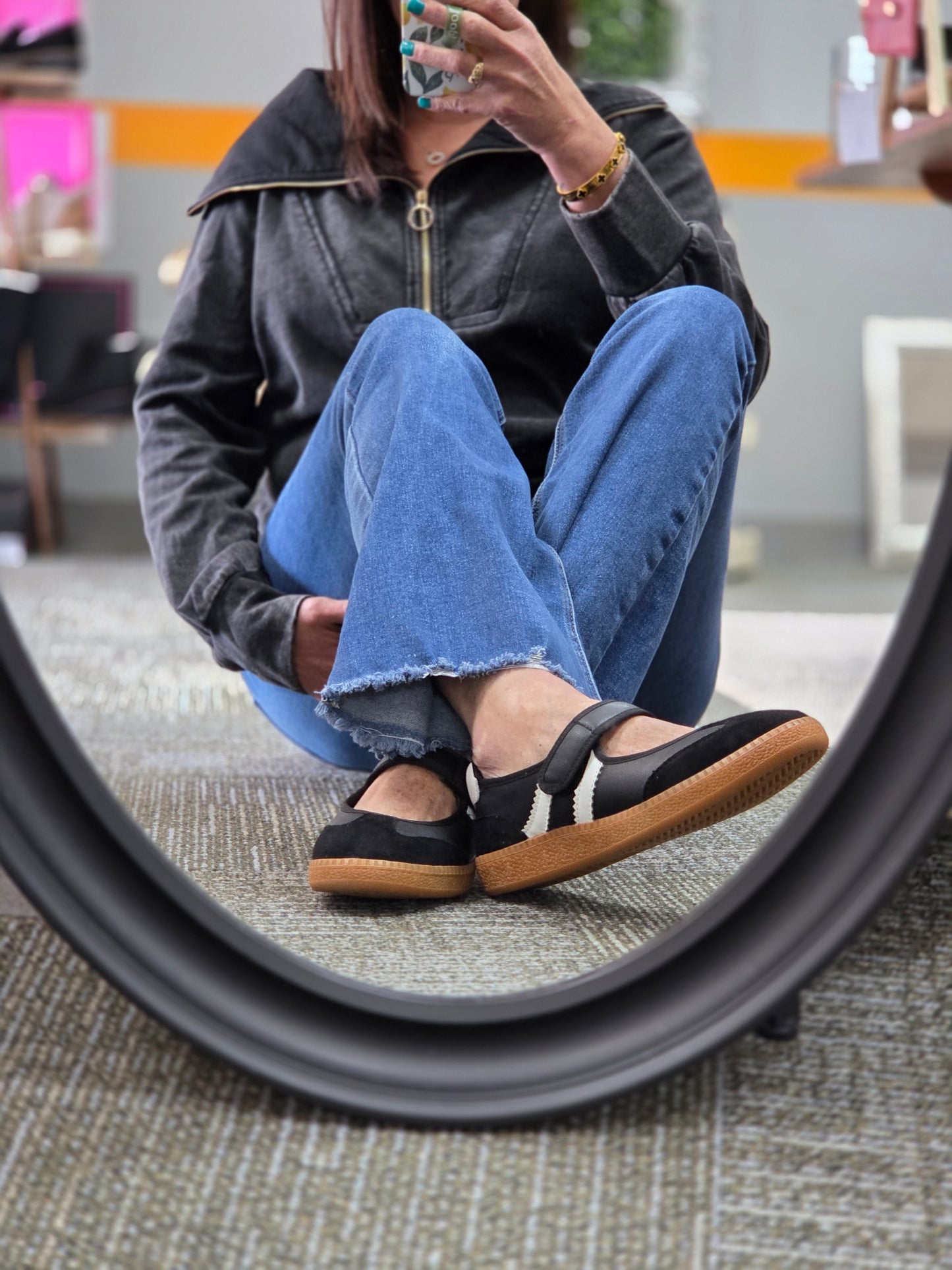 Corkys Calm Down Black Mary Jane Style Shoe