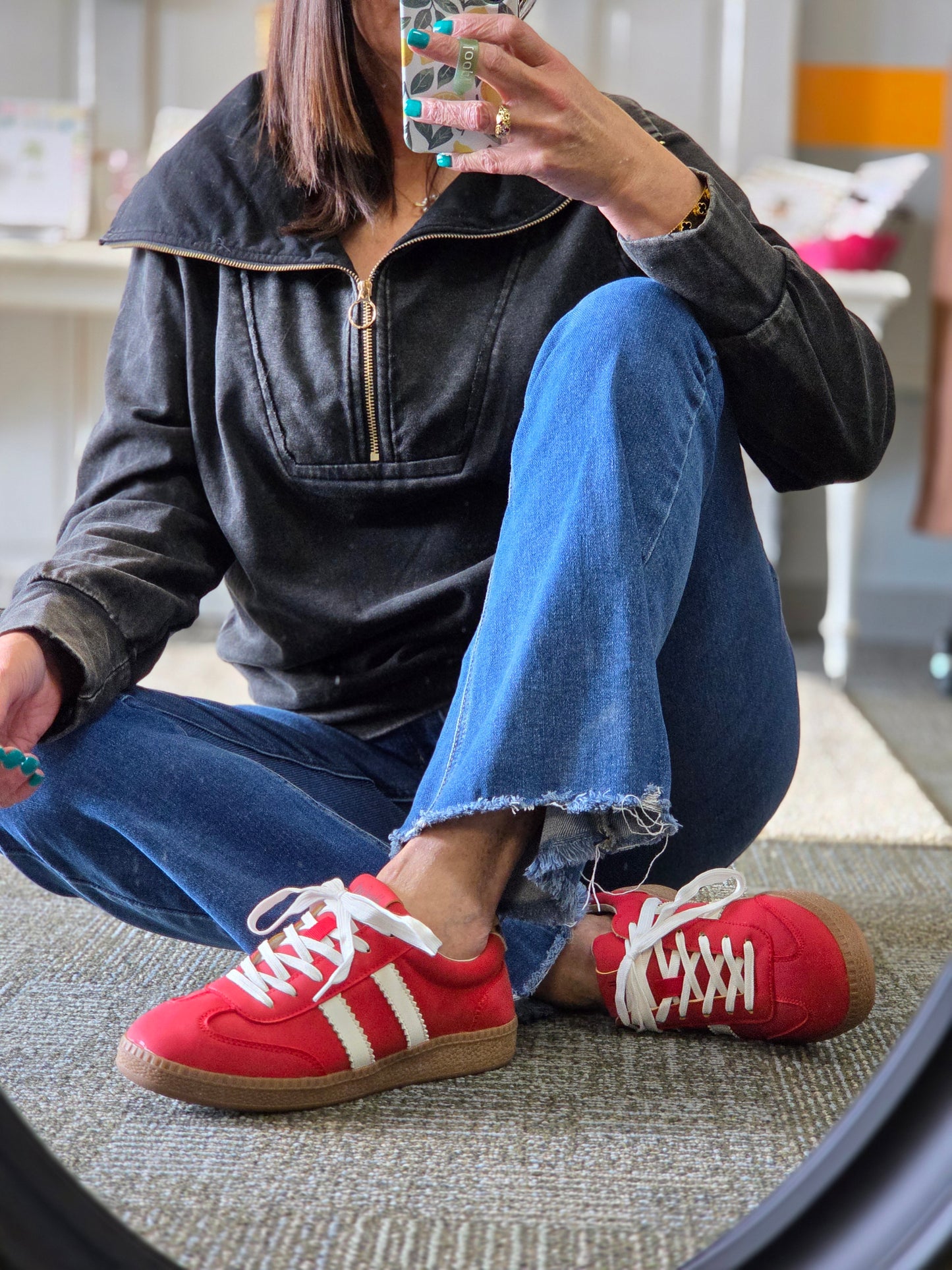 Corkys Heads Up Sneaker in Red