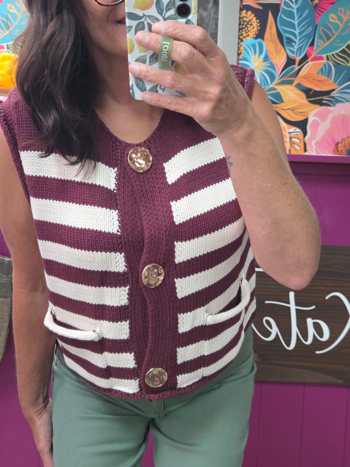 Retro Chic Knit Vest