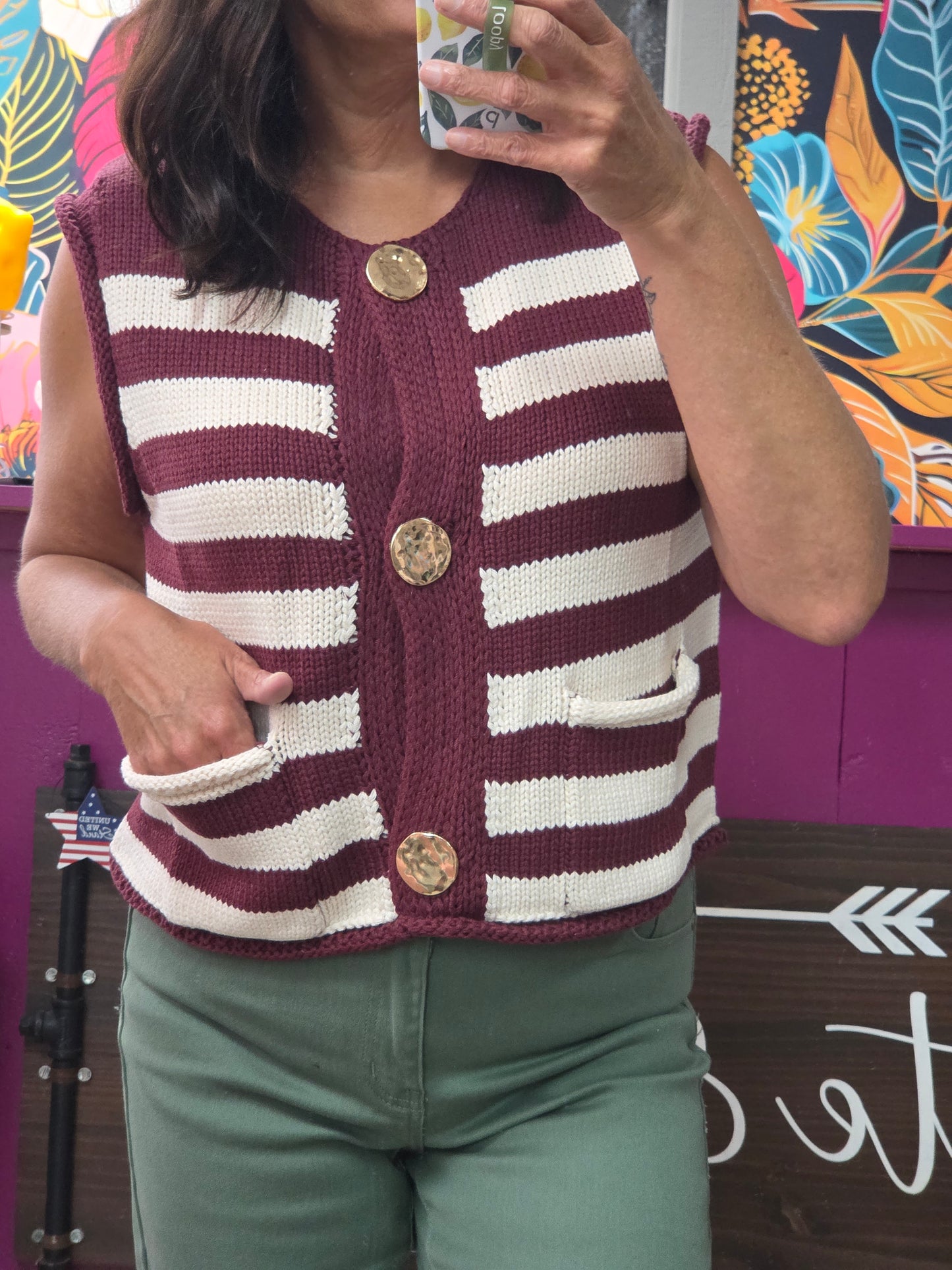 Retro Chic Knit Vest
