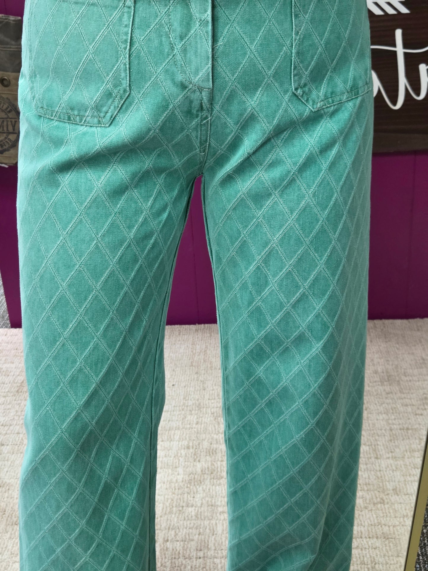 Lush Leisure Quilted Denim Pant