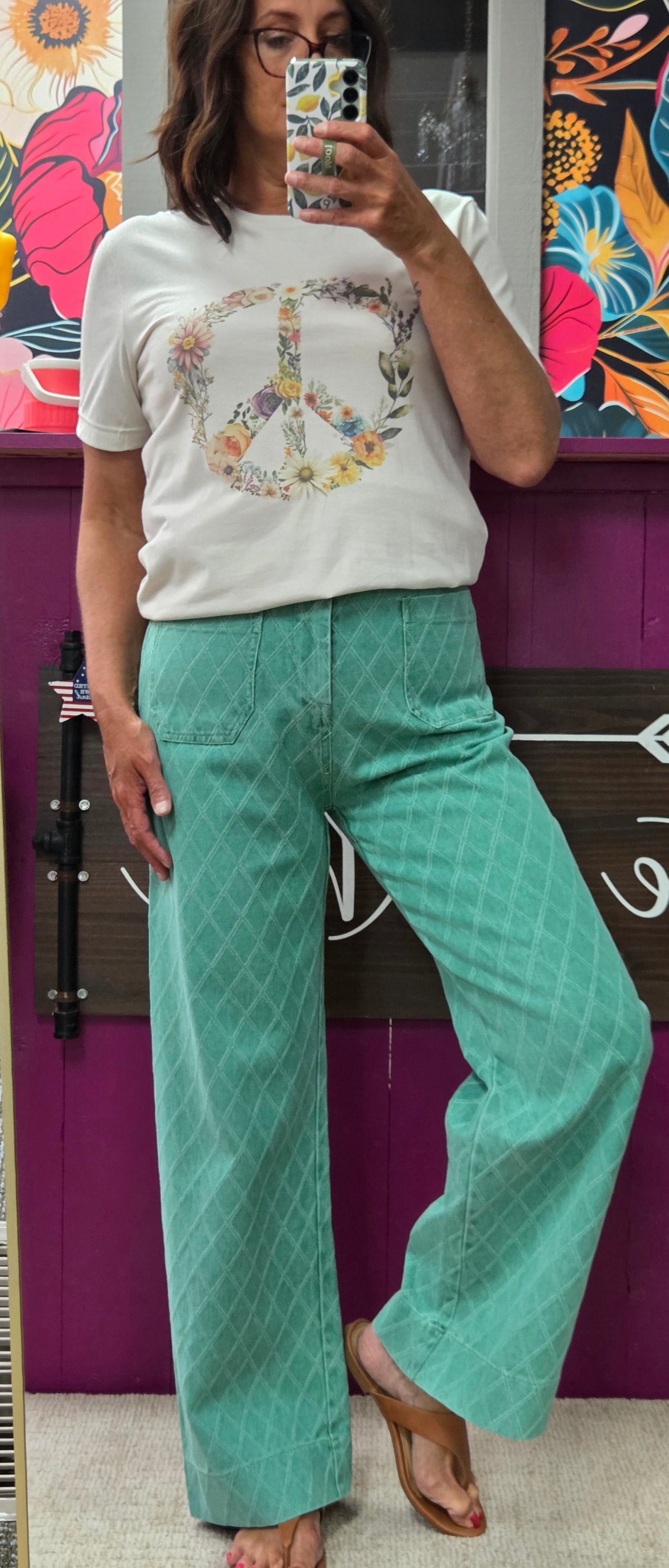 Lush Leisure Quilted Denim Pant