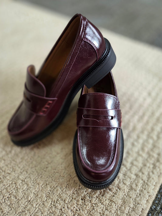 Corkys Footwear I'm Down Classic Burgundy Penny Loafer
