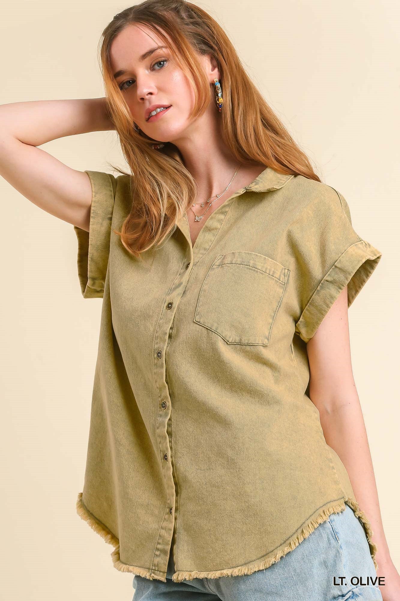 Buttoned Up Acid Wash Shirt