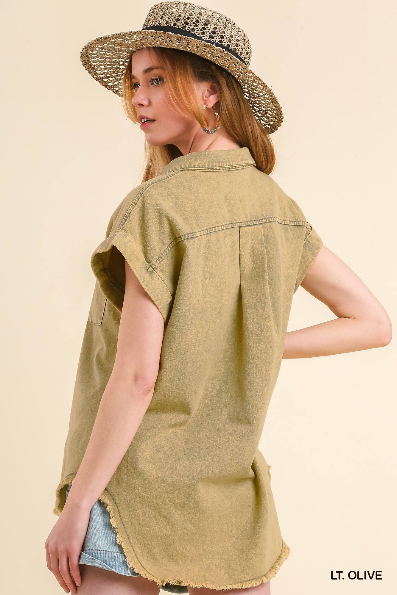 Buttoned Up Acid Wash Shirt