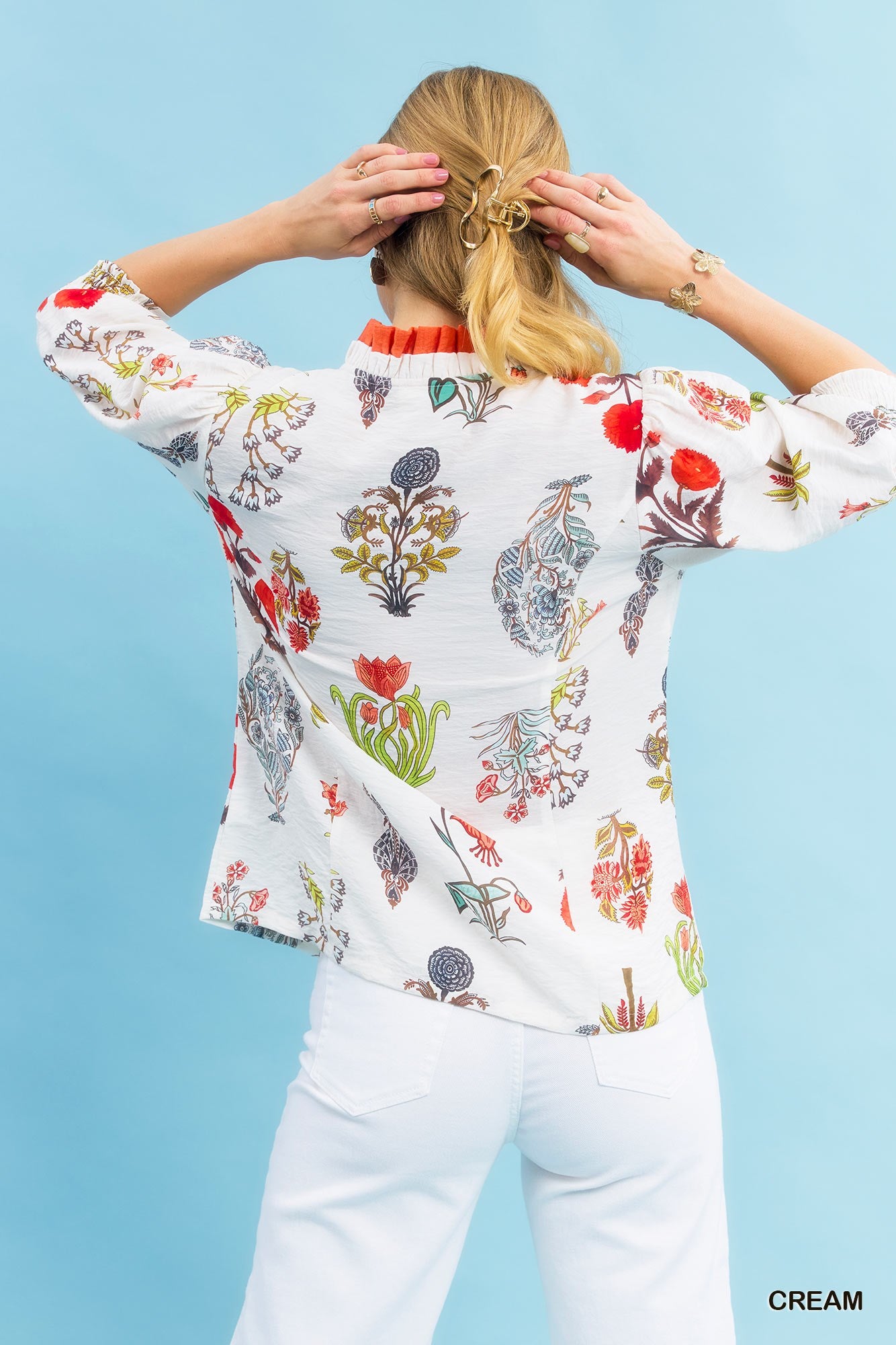 Floral Encyclopedia Print Top