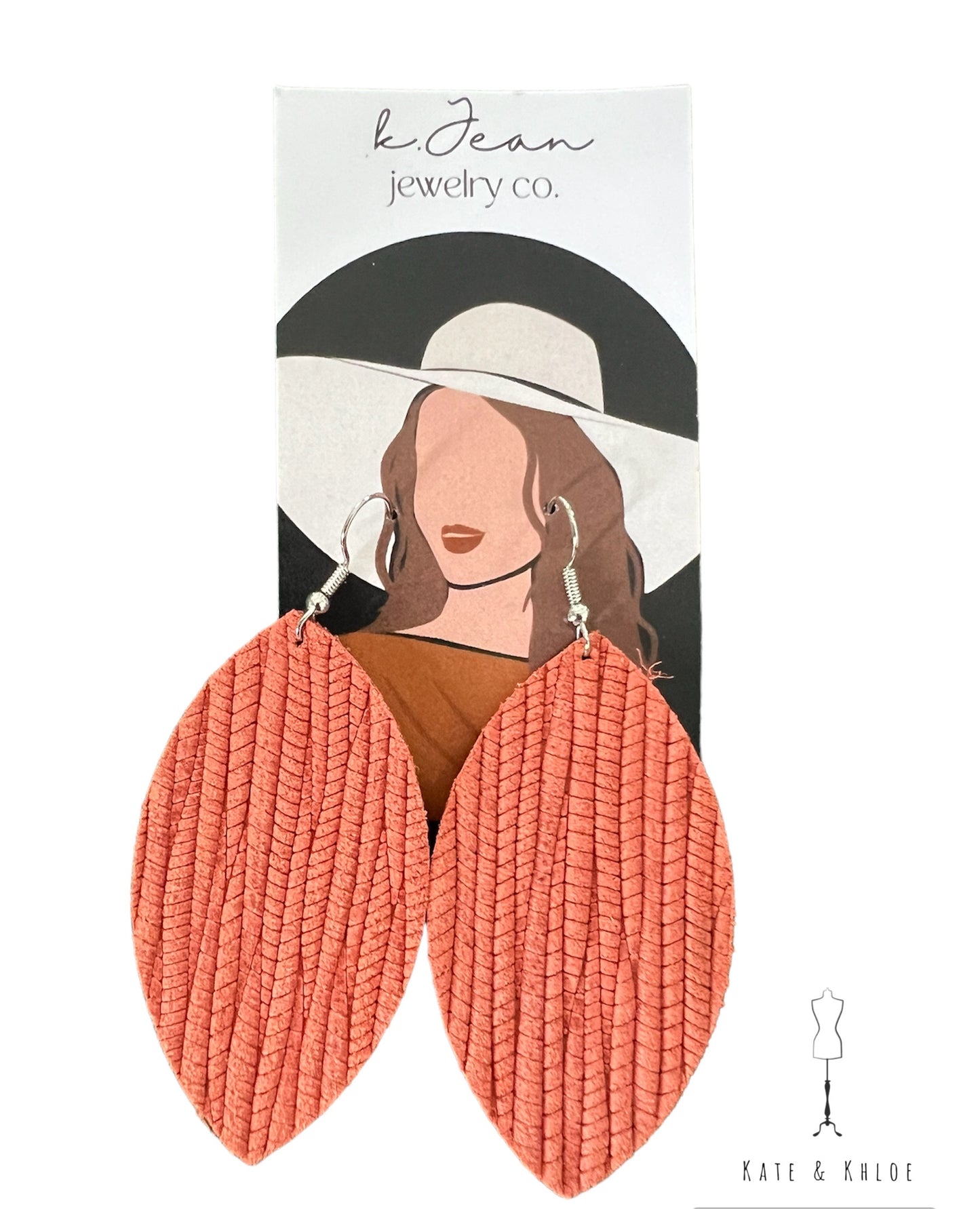 Terracotta Teardrop Suede Earrings