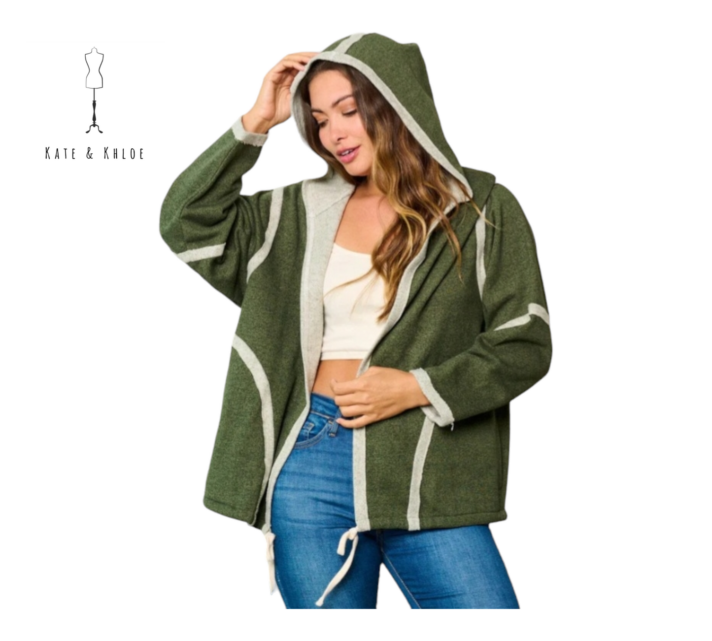 Urban Comfort Hoodie Jacket in Olive