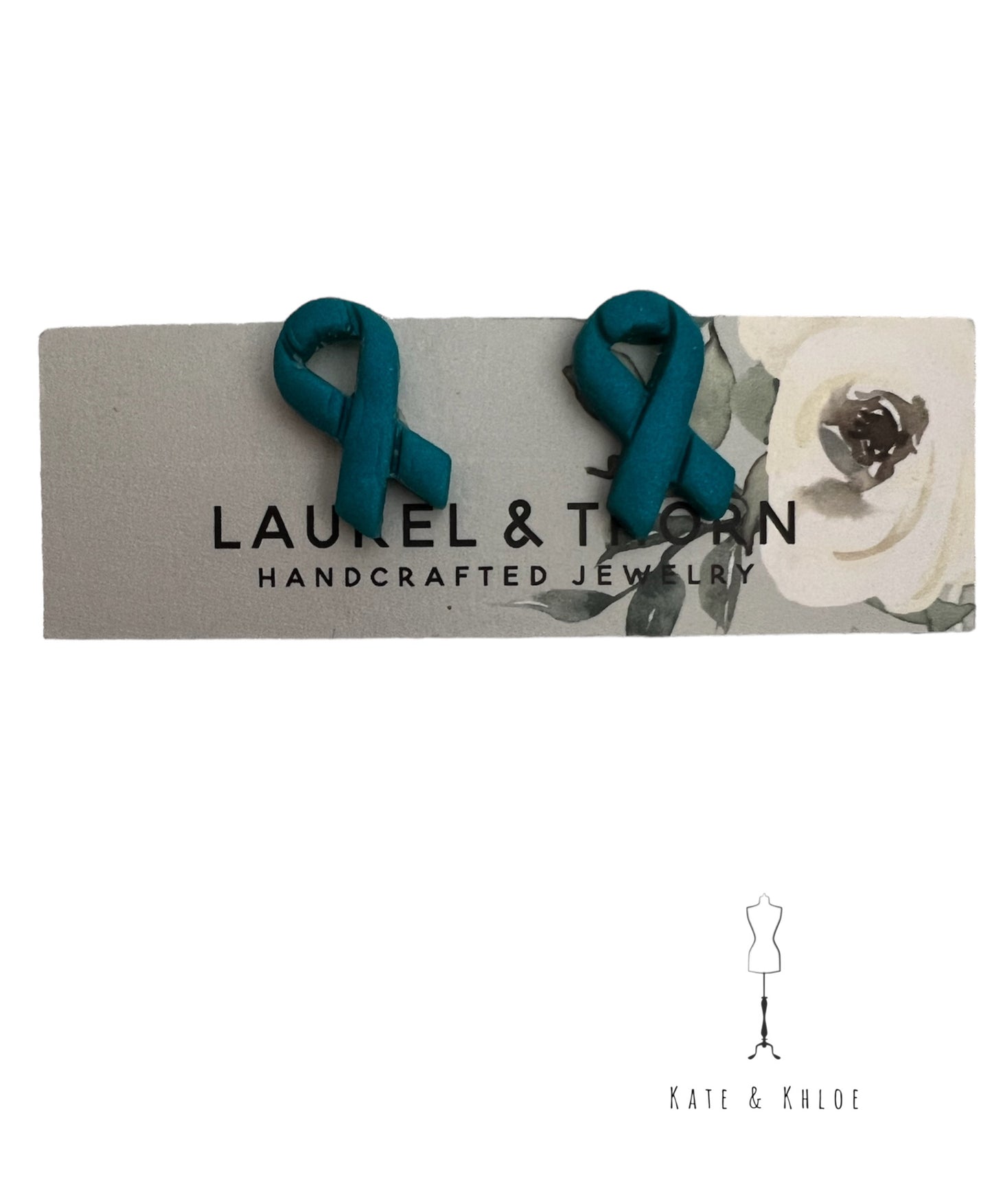 Teal Polymer Clay Ribbons by Laurel & Thorn