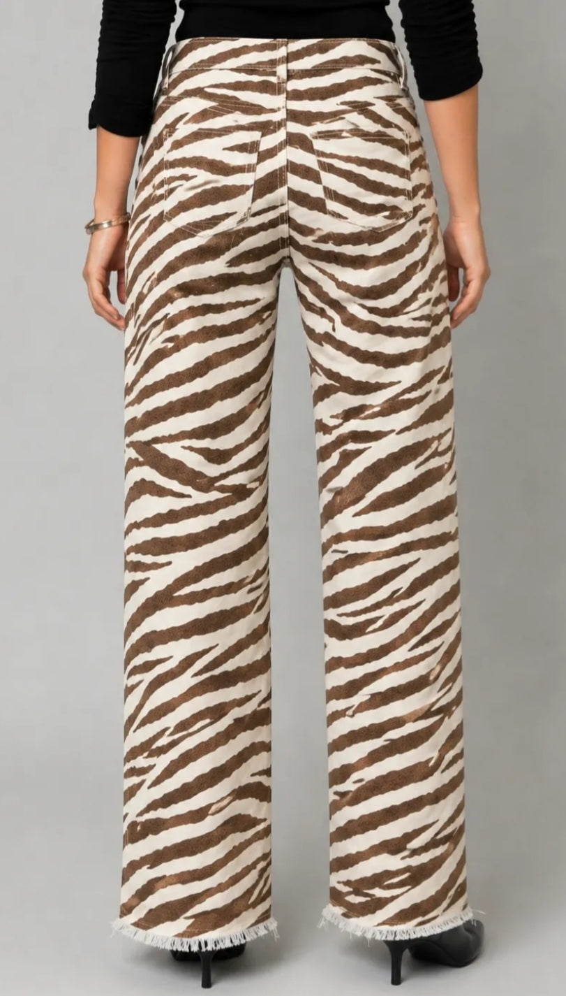 Zebra Print Tatum Denim Jeans