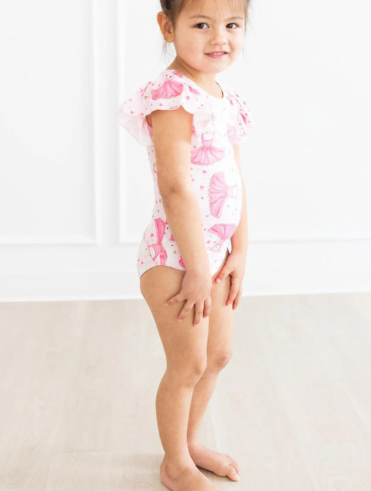 Pirouette S/S Flutter Sleeve Leotard