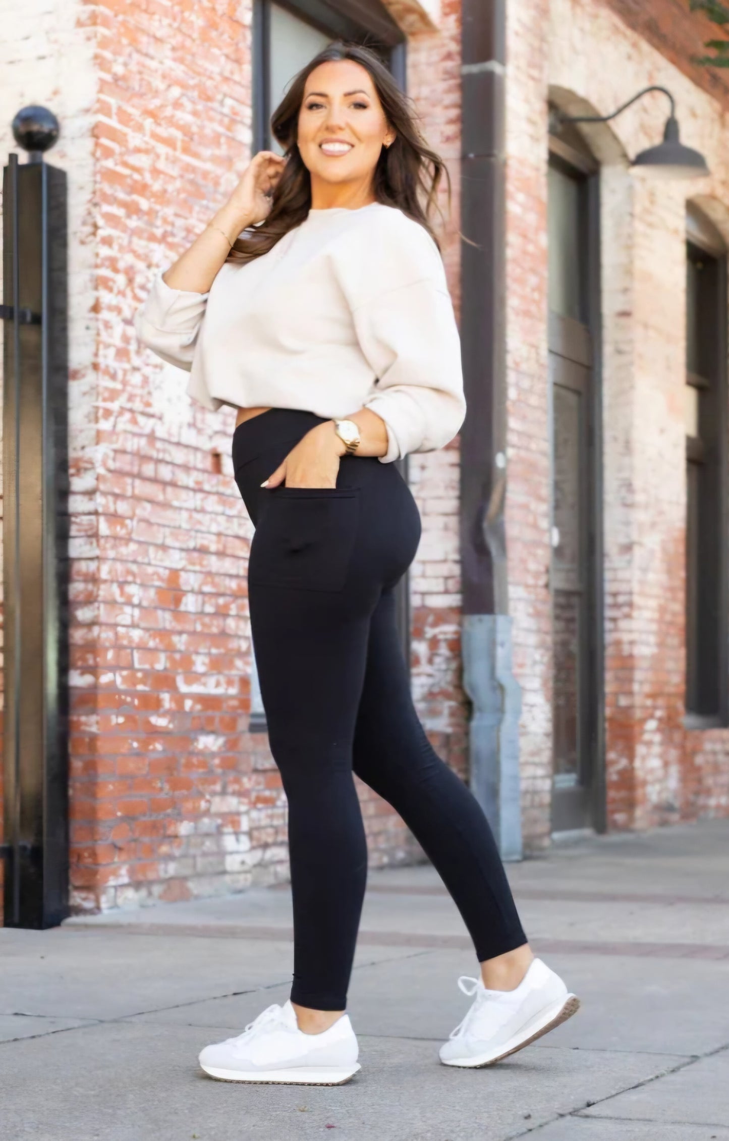 Viral Luxe Leggings with Pockets Black