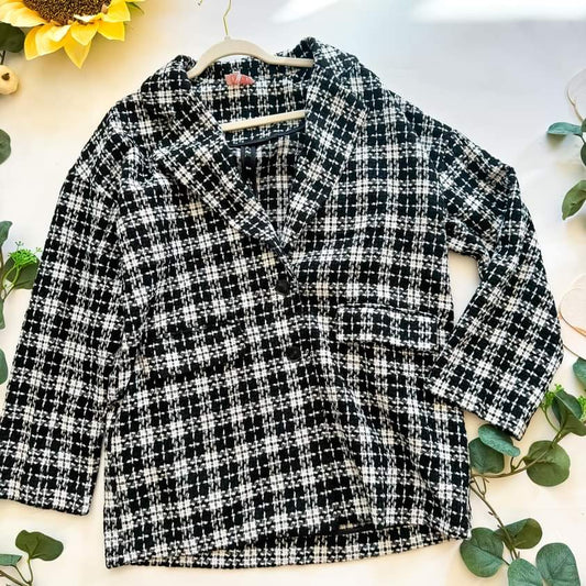 Elegant Enclave Plaid Jacket