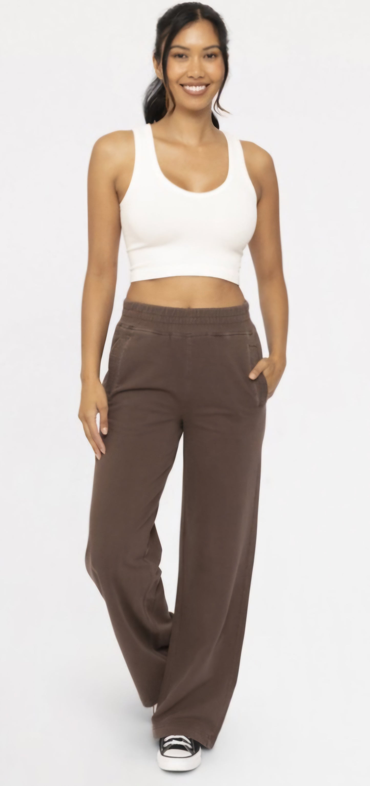 Earthy Embrace French Terry Athleisure Pants