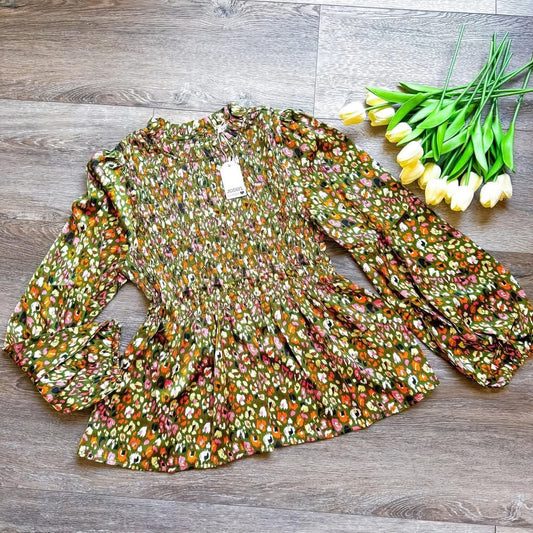 Vintage Vibes Smocked Blouse