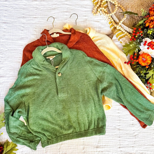 Chic Comfort Henley Style Pullover Top