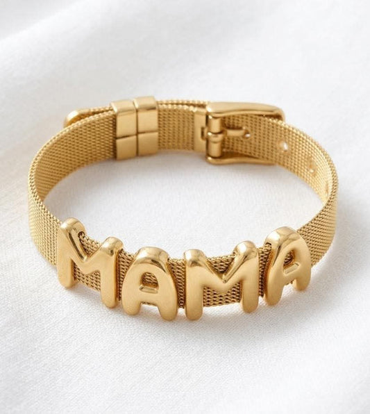Mama Bubble Letter Bracelet