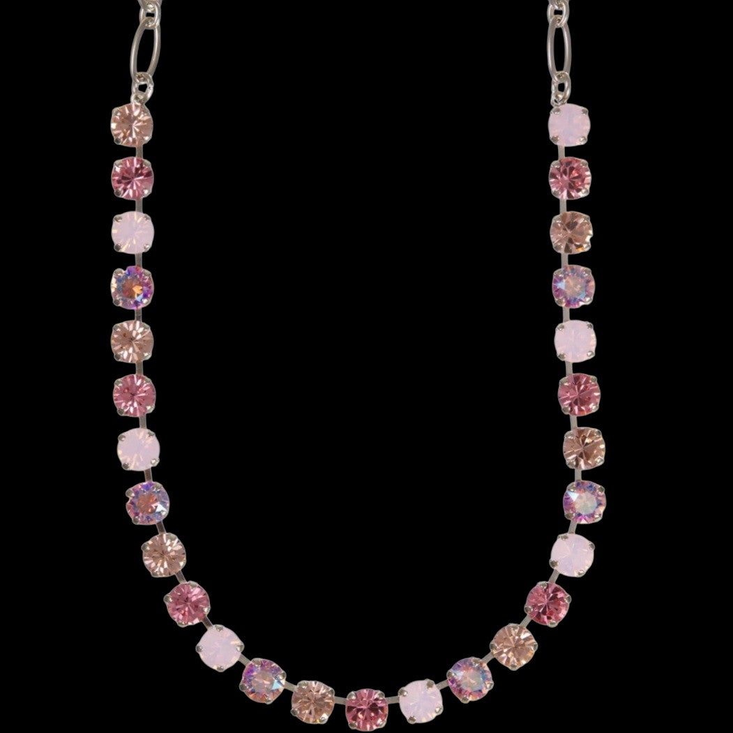Mariana Jewelry Medium Everyday Necklace in "Flamingo" - Rhodium