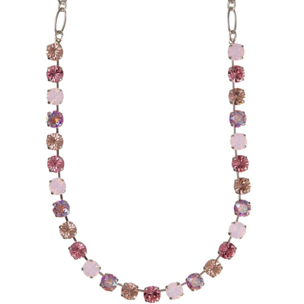 Mariana Jewelry Medium Everyday Necklace in "Flamingo" - Rhodium