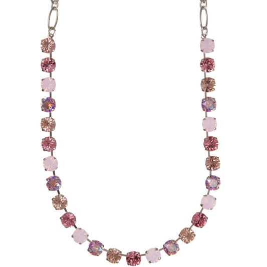Mariana Jewelry Medium Everyday Necklace in "Flamingo" - Rhodium