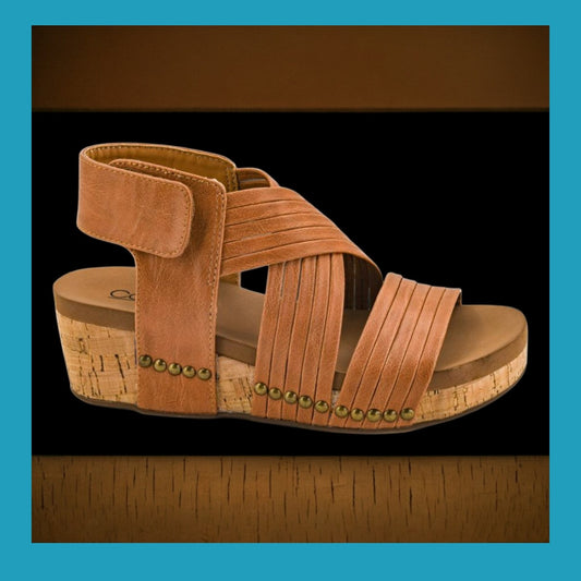 Corkys Good For You Sandal in Cognac