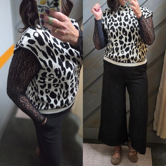 Culottes High Waisted Trousers Black