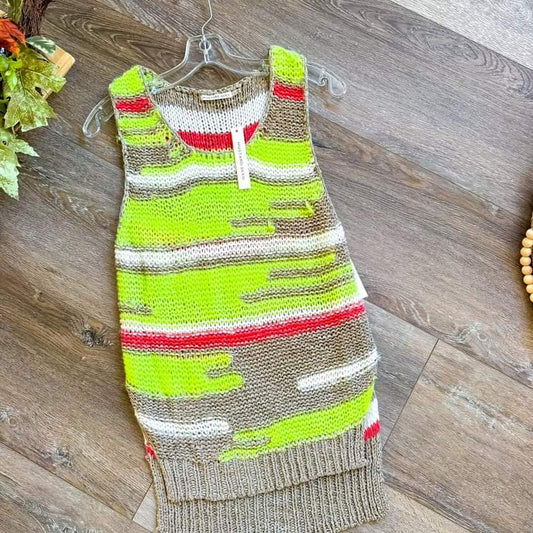 Splash of Color Knit Layering Sweater