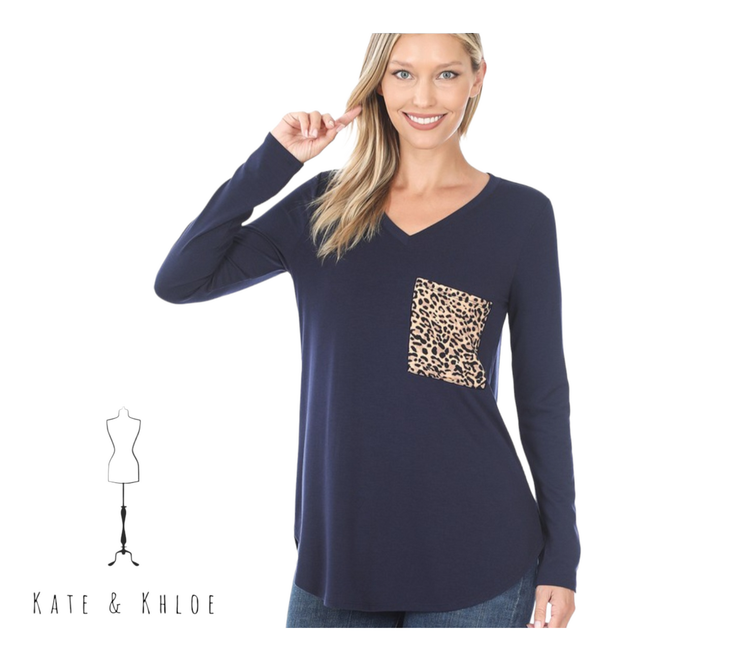 Leopard Lux - Navy Blue