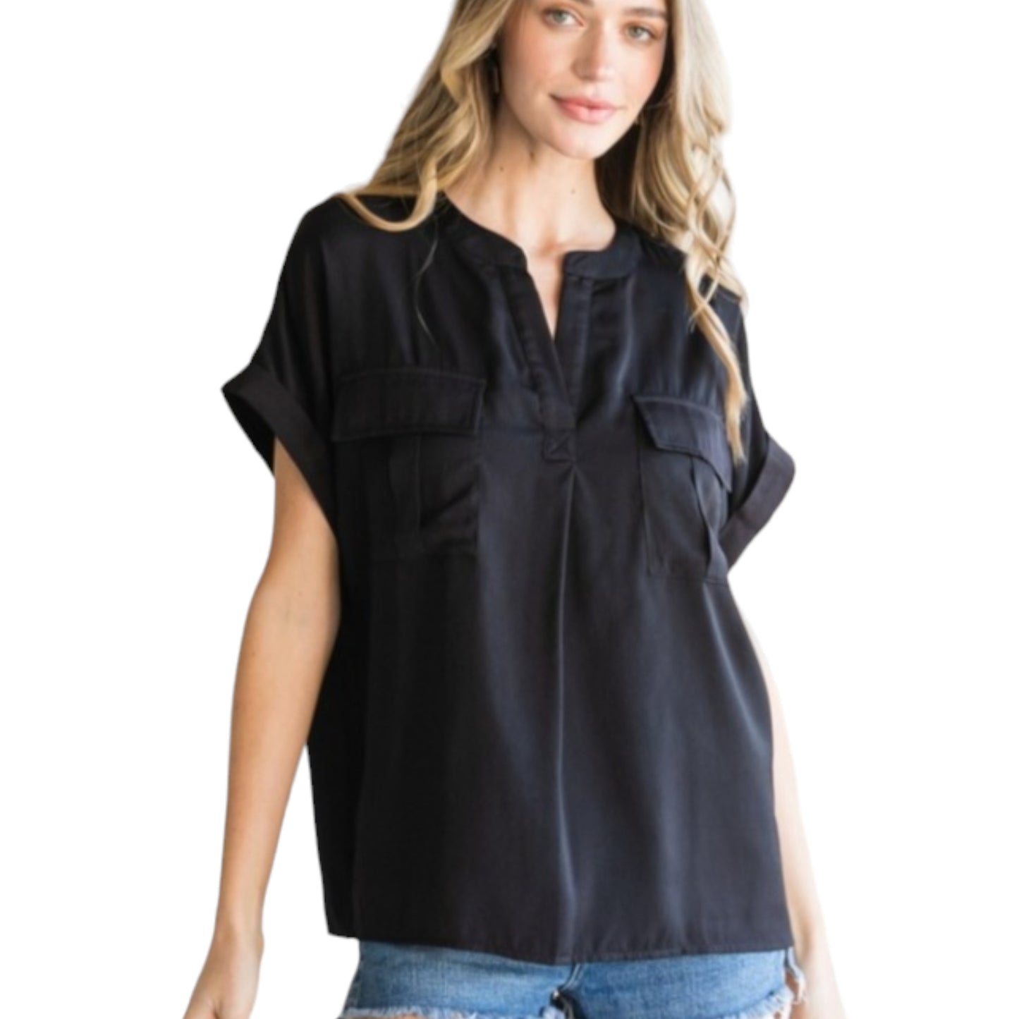 Midnight Chic - Black Blouse