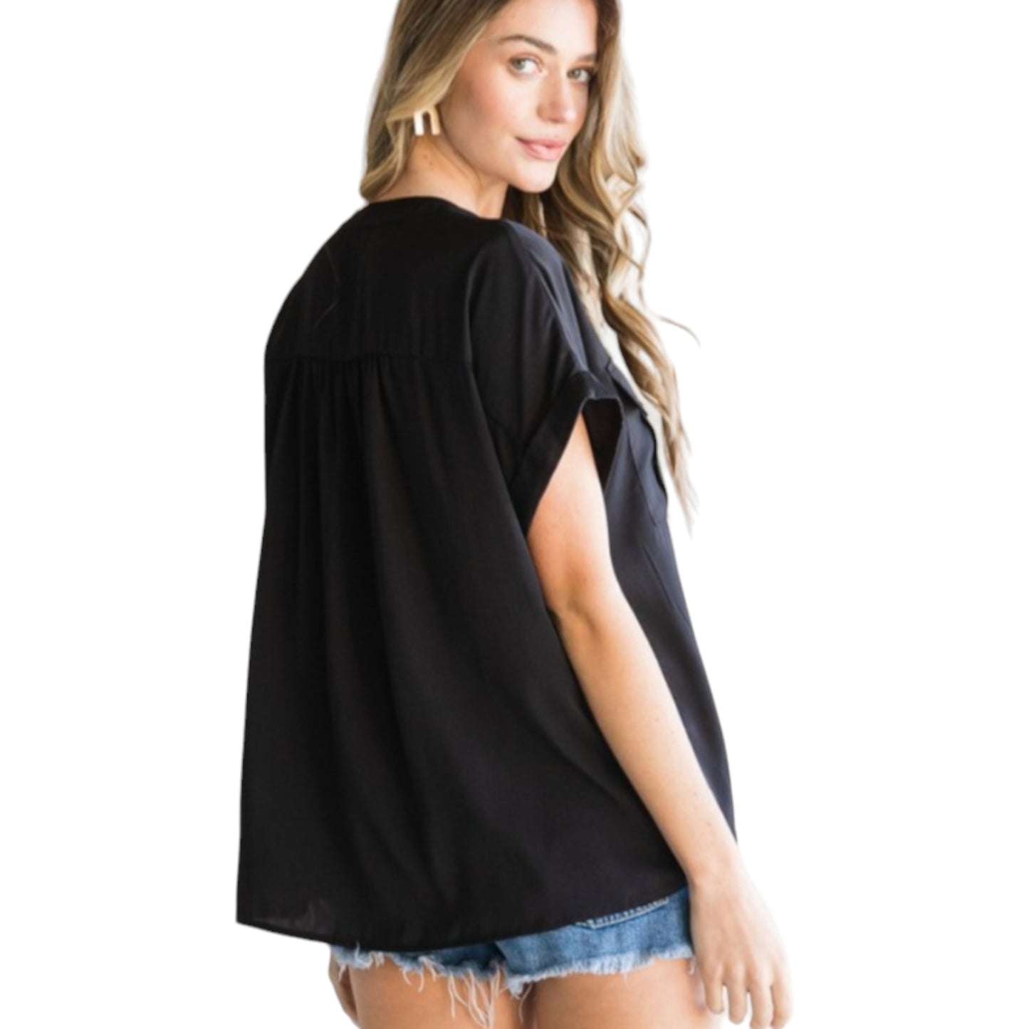 Midnight Chic - Black Blouse