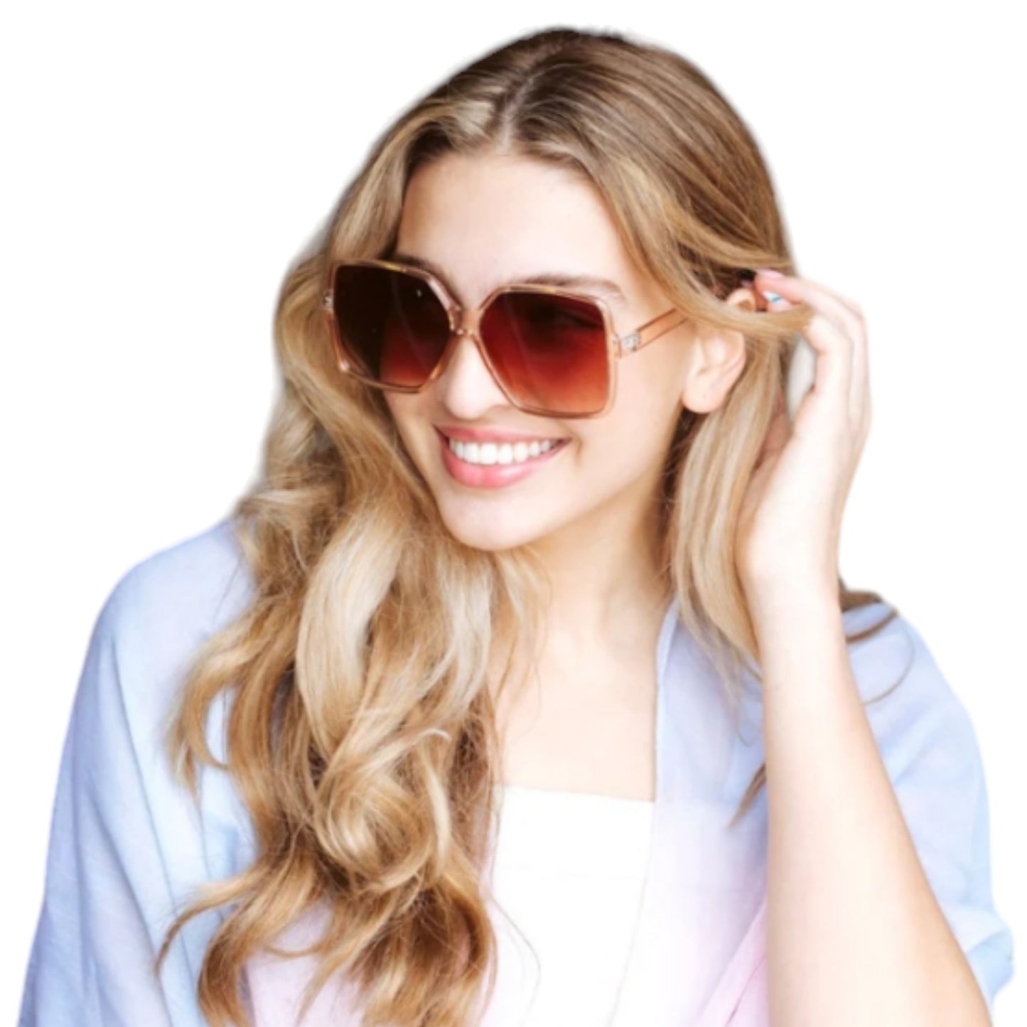 HANNA HEXAGON FRAME SUNGLASSES