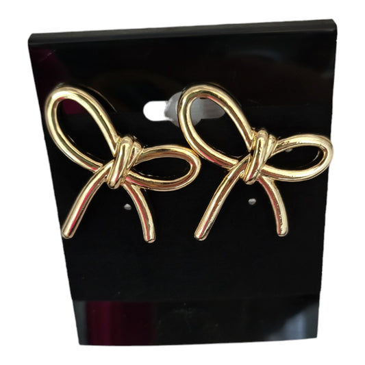 Hilary Gold Dipped Bow Stud Earrings