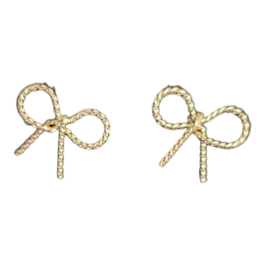 Lizzy Rope Bow Stud Earrings