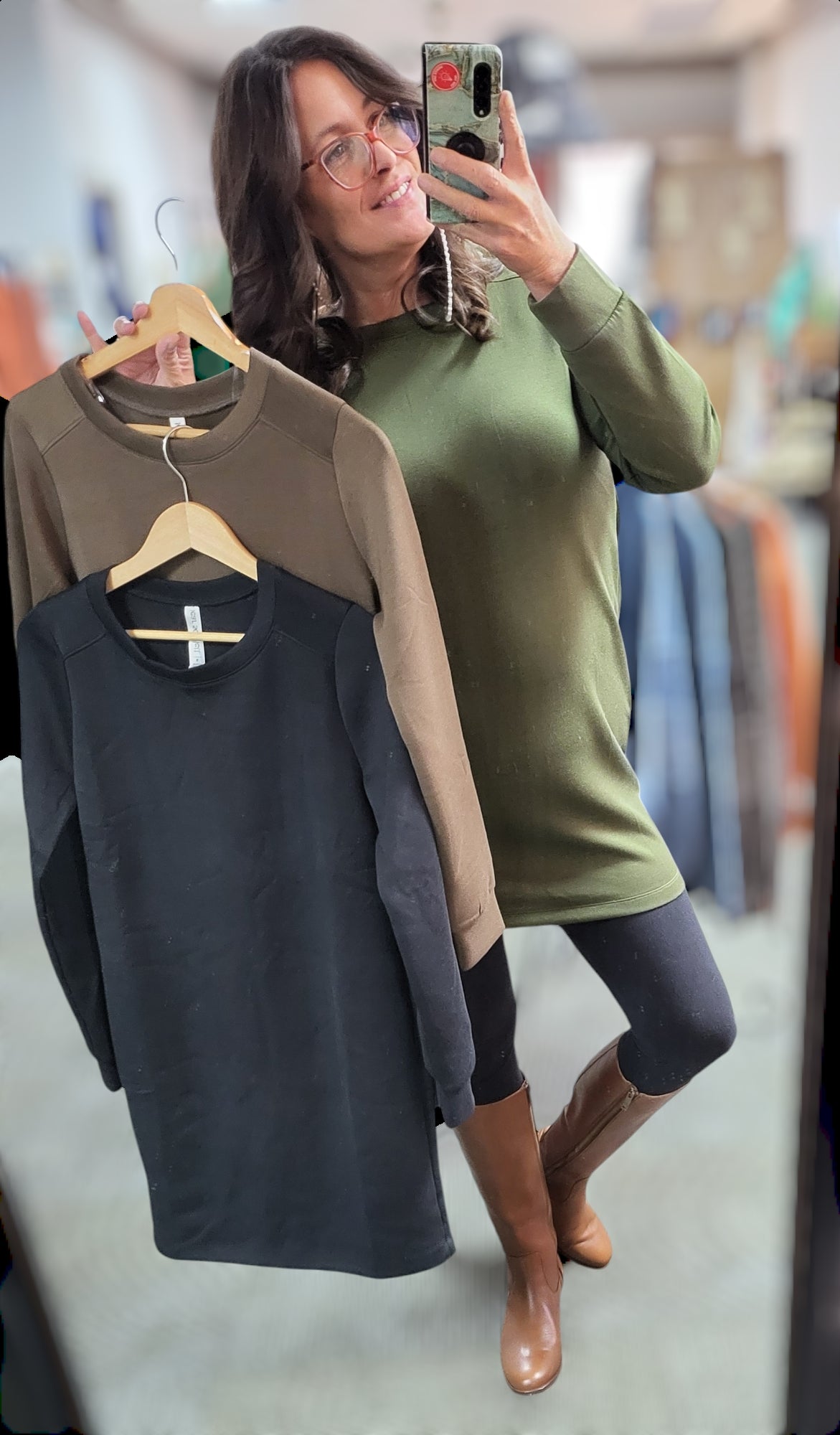 Dear Scarlett Scuba Material Tunic